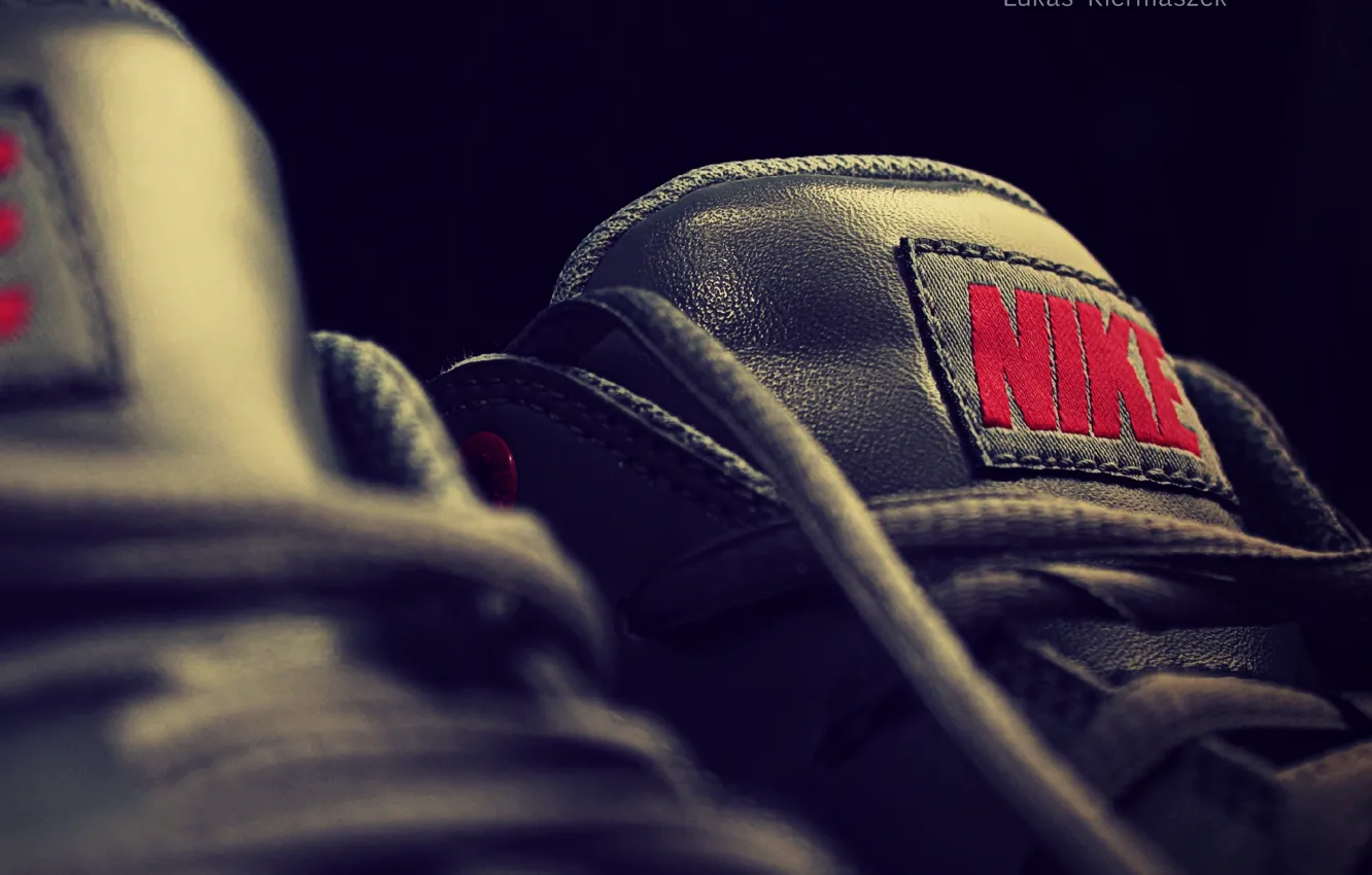 Photo wallpaper sneakers, Nike, reed, Sport, brend, black color, reed