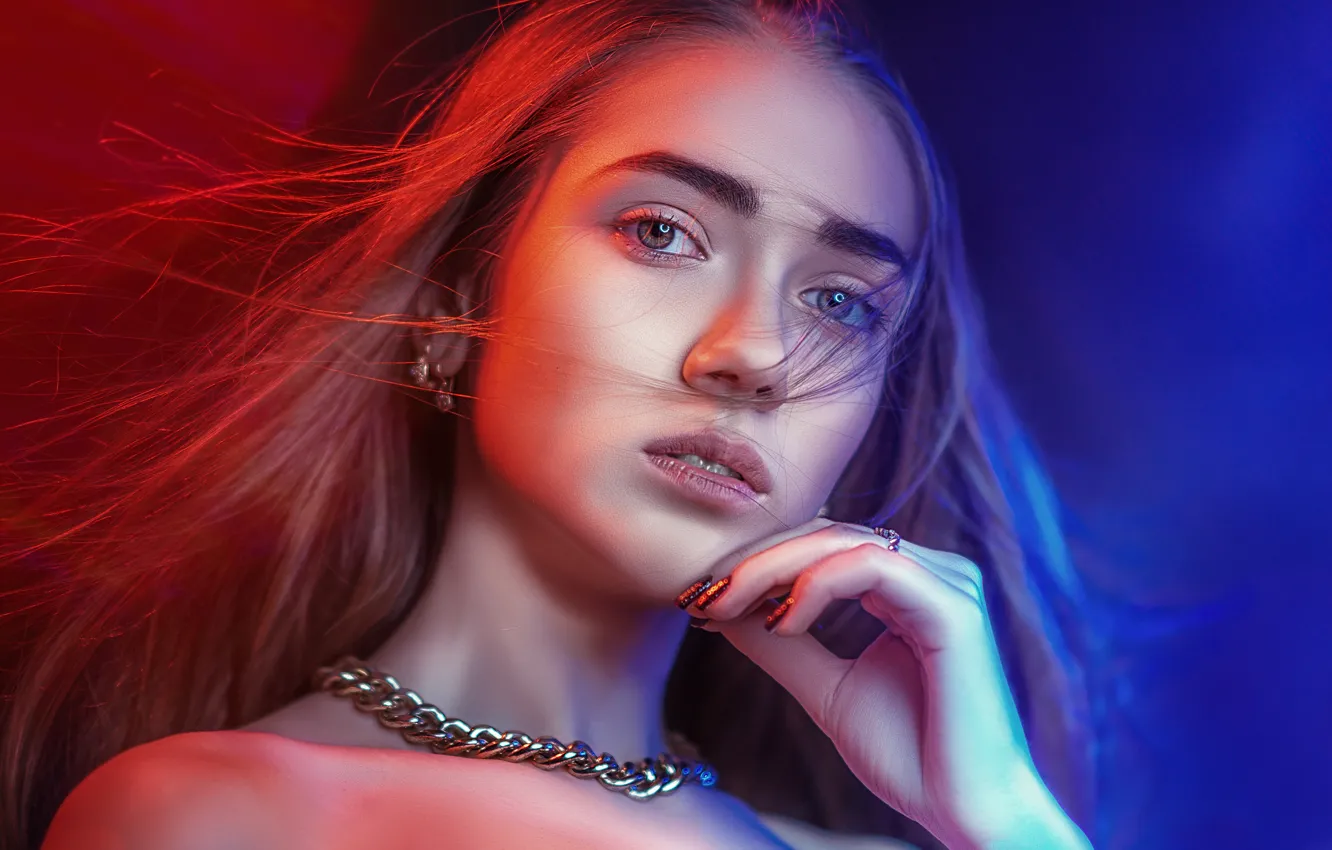 Photo wallpaper makeup, sponge, Alexander Drobkov-Light, Perfect Angelica