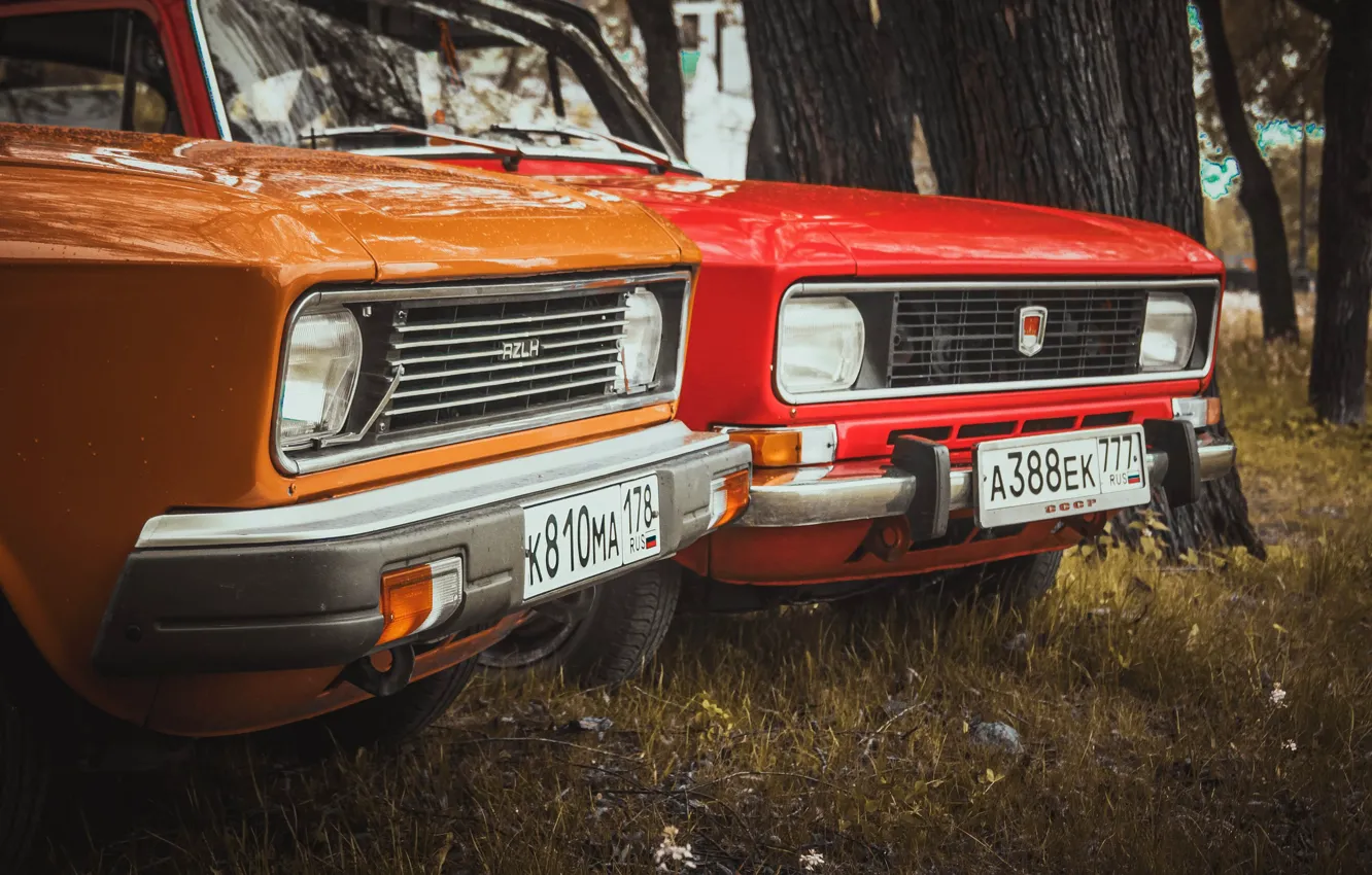 Photo wallpaper machine, retro, background, USSR, car, sedan, Muscovite, Mosa