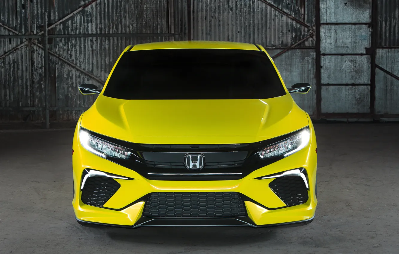 Photo wallpaper coupe, Honda, front view, 2015, Civic Concept