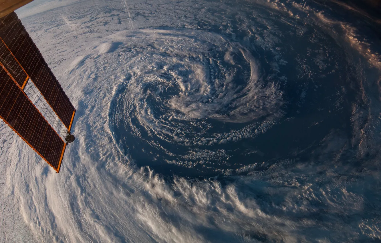 Photo wallpaper space, storm, earth, planet, satellite, Australia, hurricane