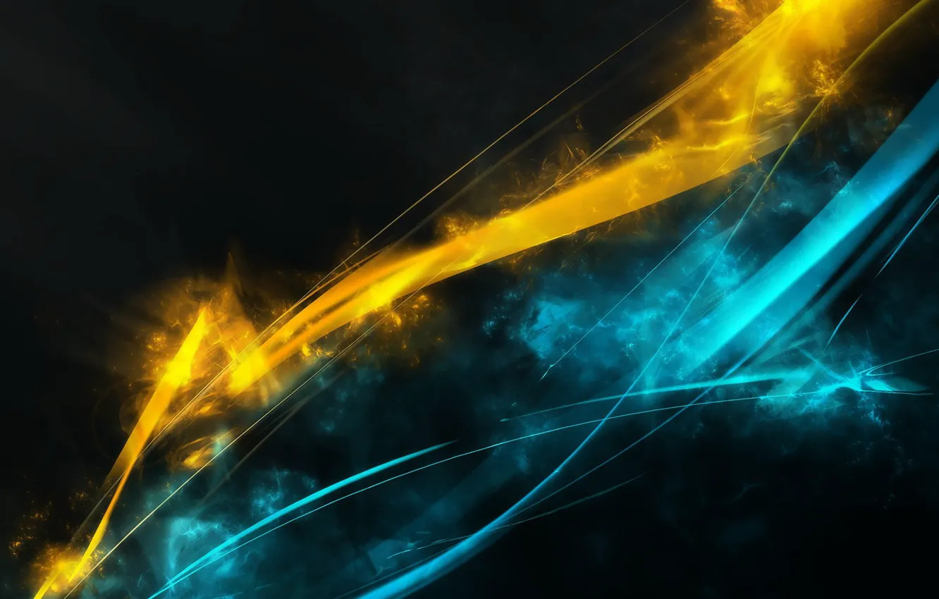 Photo wallpaper rays, line, curves