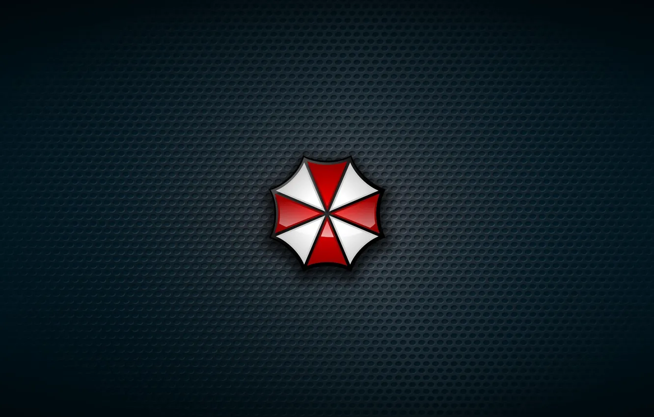 Photo wallpaper red, logo, umbrella, cross, Resident Evil, evil, Biohazard, Umbrella Corp.