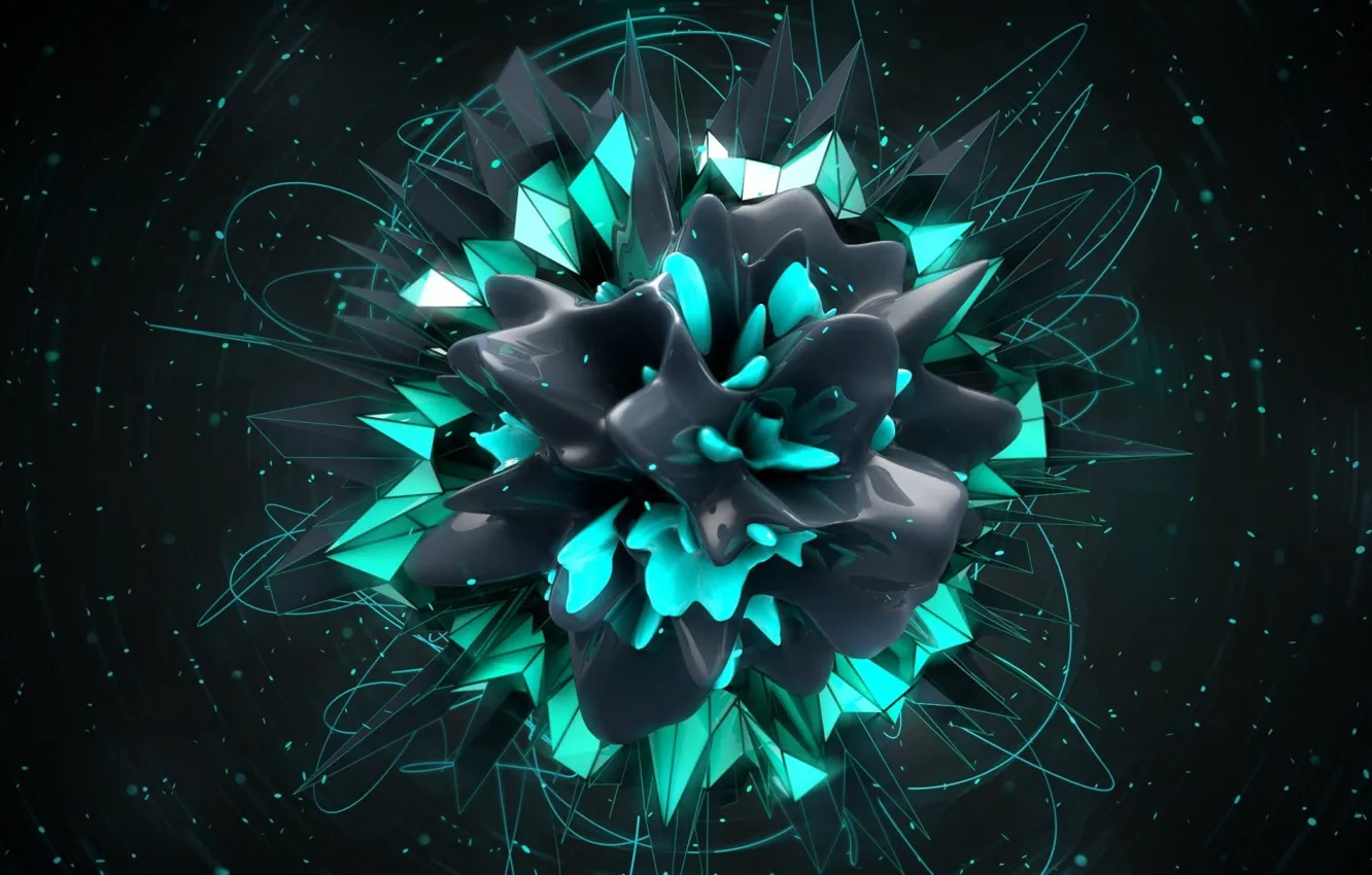 Photo wallpaper abstraction, form, abstraction, digital art, digital art, shapes