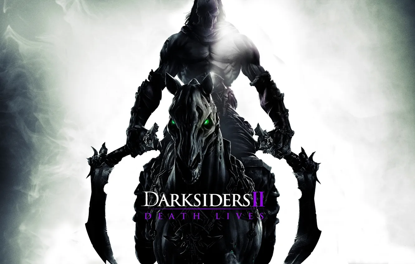 Photo wallpaper horse, braid, rider, Darksiders 2