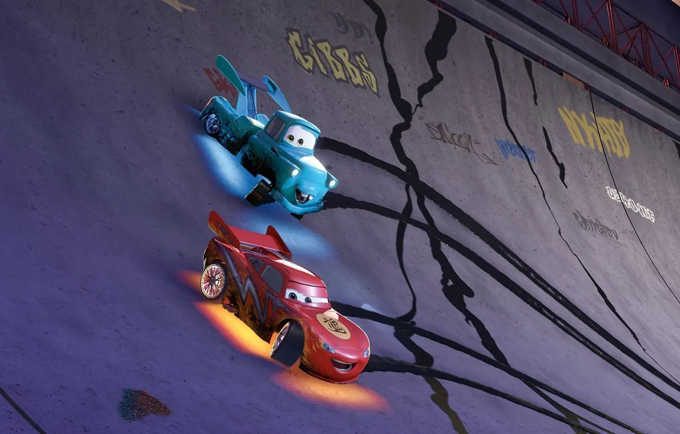 Photo wallpaper car, Japan, cars, race, speed, animated film, kanji, animated movie