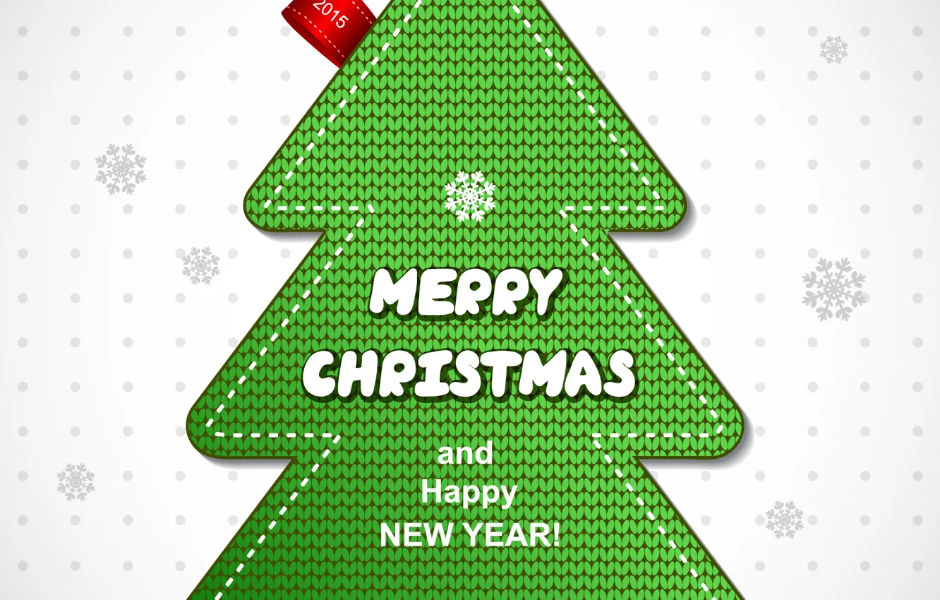 Photo wallpaper Happy New Year, Tree, Merry Christmas, 2015