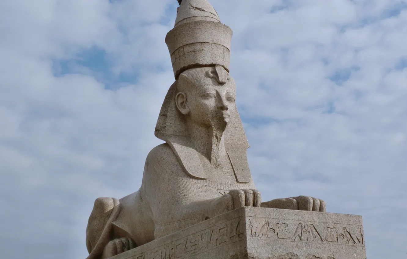 Photo wallpaper promenade, architecture, Sphinx, the city