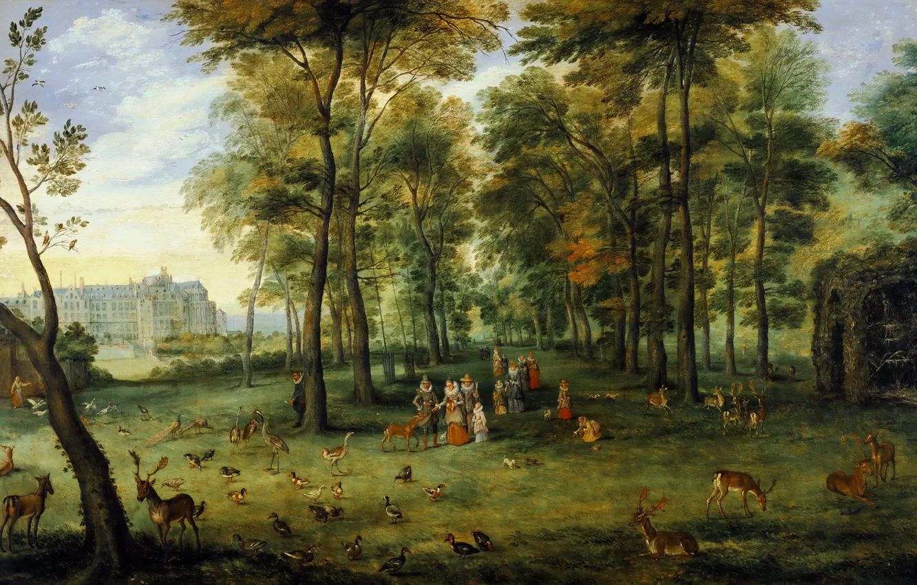 Photo wallpaper landscape, picture, Jan Brueghel the younger