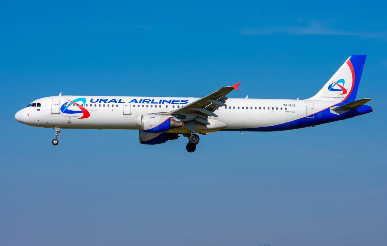 Photo wallpaper Airbus, A321-200, Ural Airlines