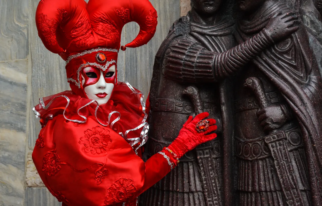 Photo wallpaper mask, Venice, carnival