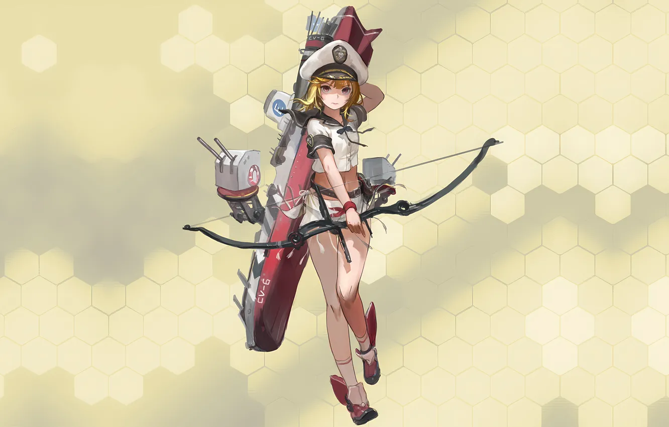 Photo wallpaper girl, sexy, Enterprise, anime, beautiful, short hair, pretty, attractive