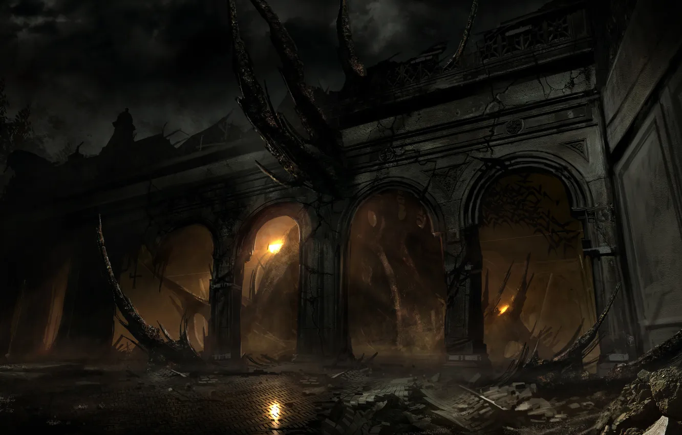 Photo wallpaper night, bridge, the full moon, alone in the dark, New York