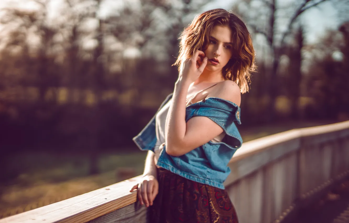 Photo wallpaper girl, background, portrait