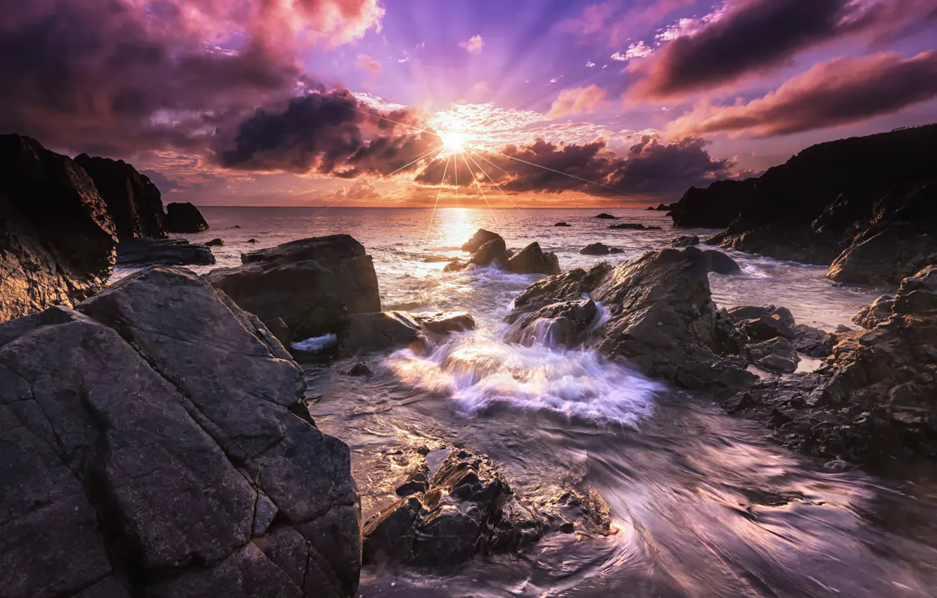 Photo wallpaper stones, surf, Australia, Queensland, Mackay