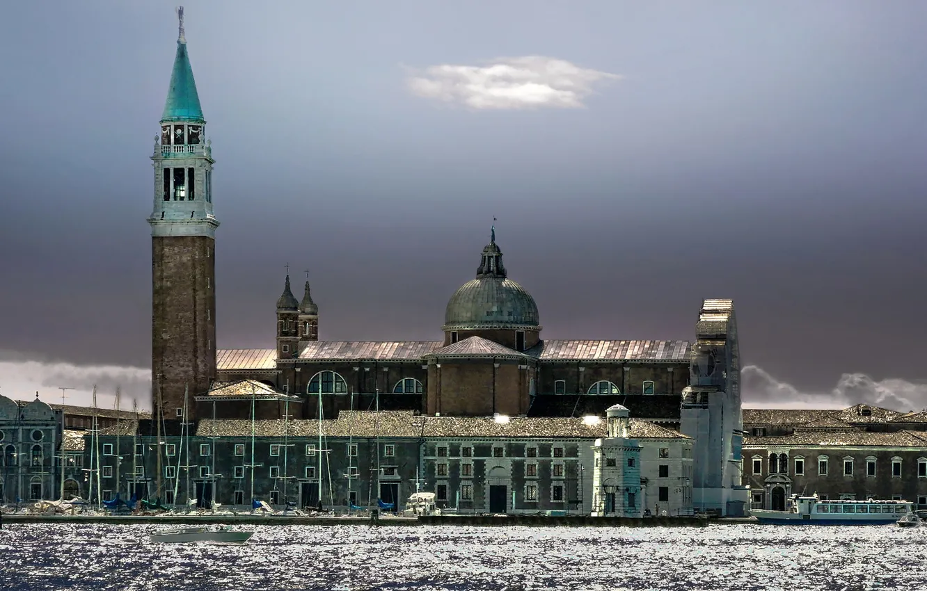 Photo wallpaper tower, Italy, Church, Venice, channel, the bell tower
