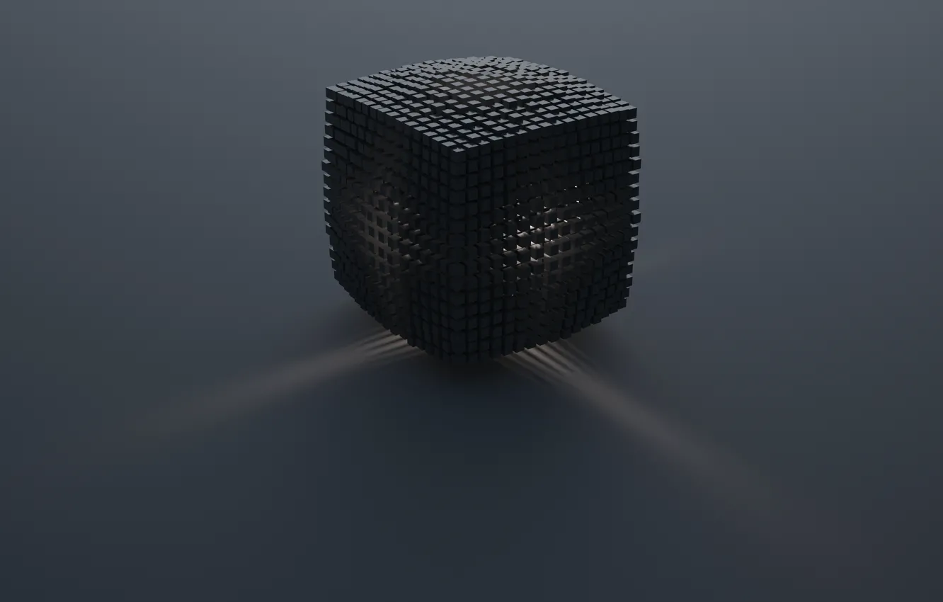 Photo wallpaper light, the explosion, minimalism, logo, Cube