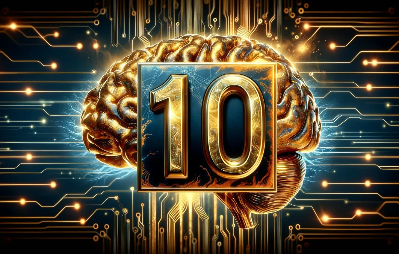 Photo wallpaper figures, brain, neurons