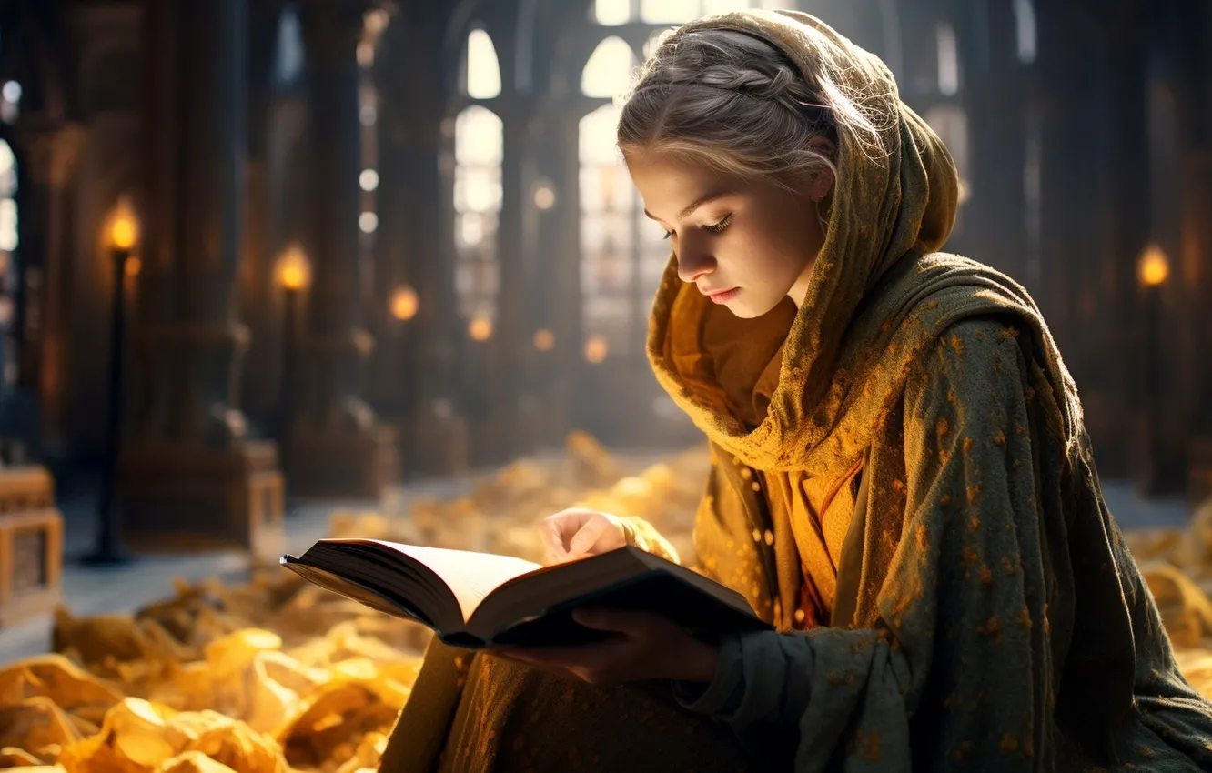 Photo wallpaper girls, fantastic, neural network