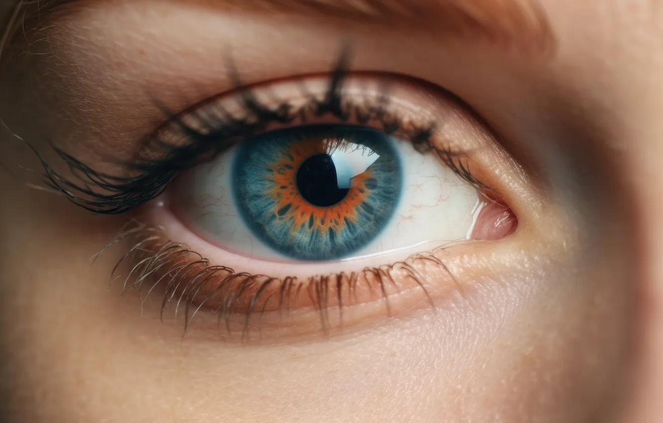 Photo wallpaper woman, eye, iris