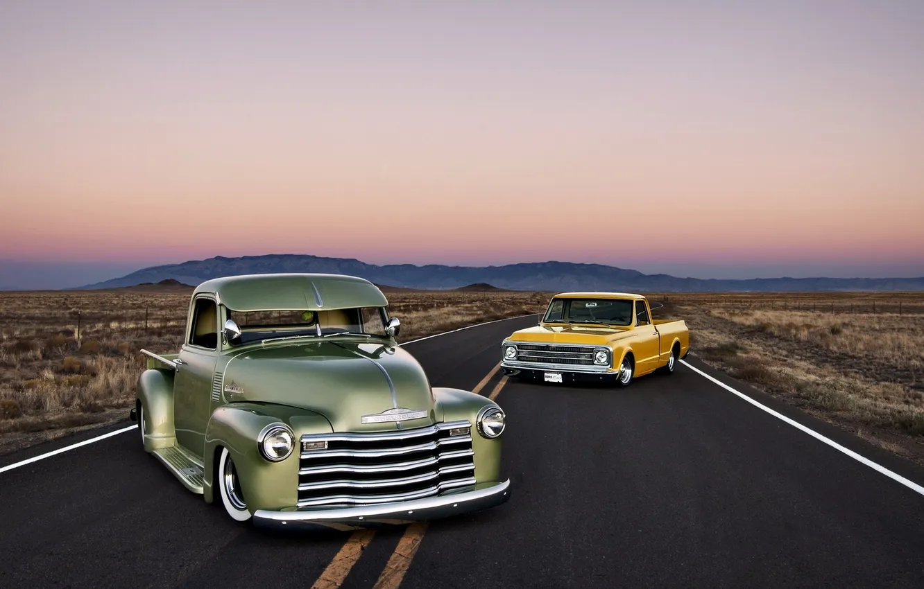 Photo wallpaper road, machine, background