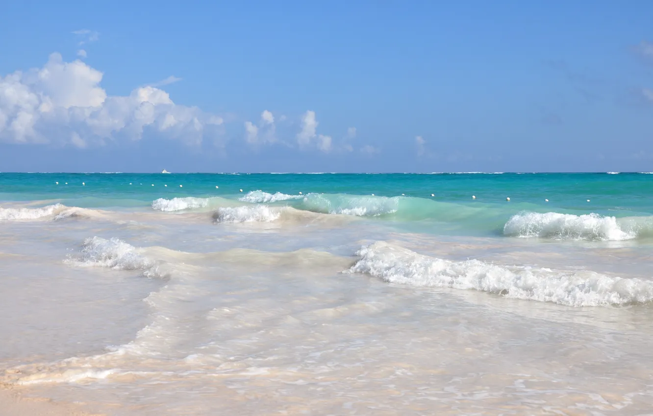 Photo wallpaper sand, sea, wave, beach, water, the ocean, stay, relax