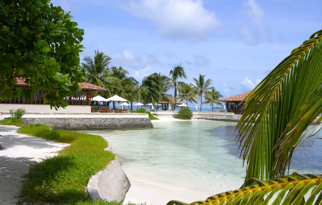 Photo wallpaper tropics, beauty, The Maldives, island