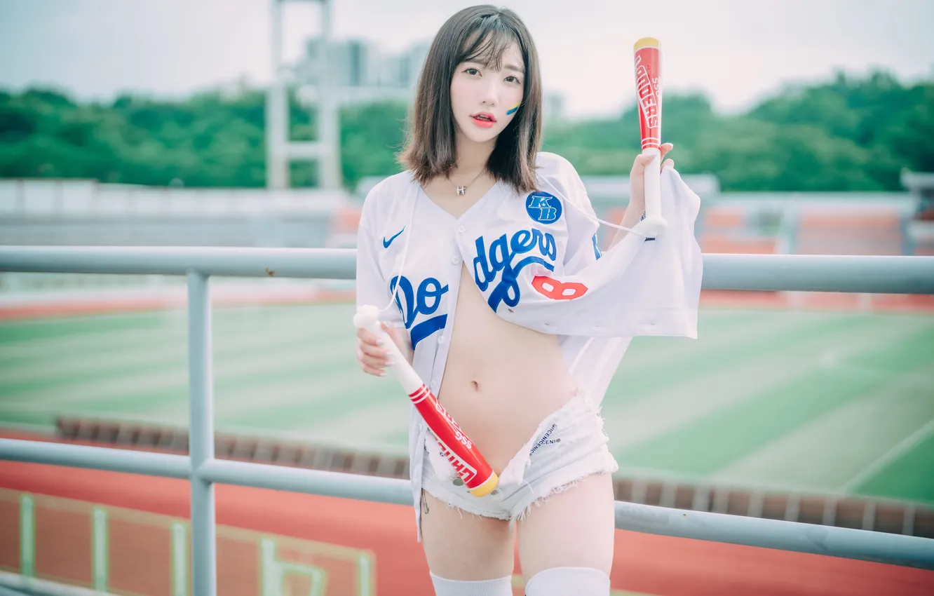 Photo wallpaper model, women, asian, DJAWA, Women Outdoors, Son Ye-Eun