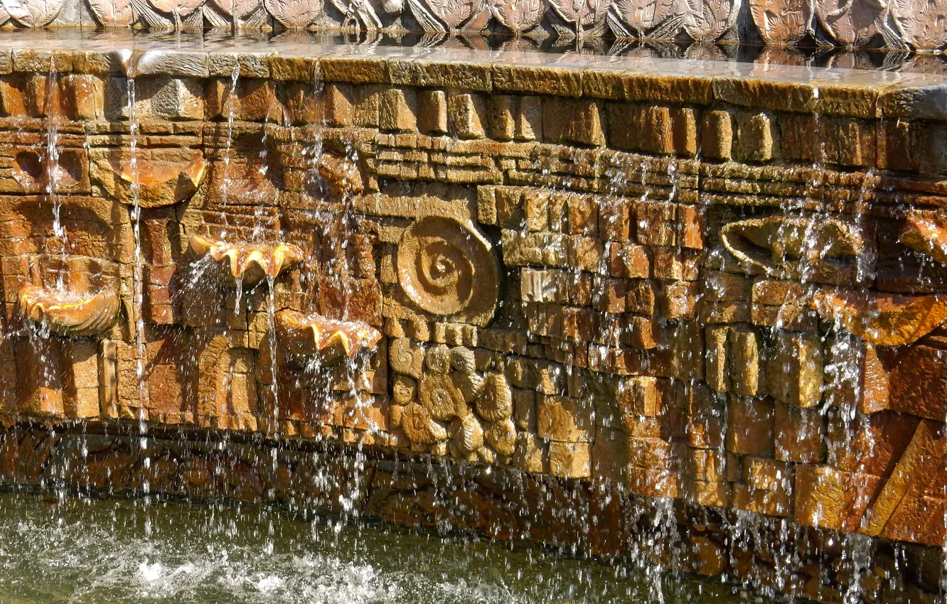 Photo wallpaper water, stones, background, wall, widescreen, Wallpaper, wallpaper, widescreen