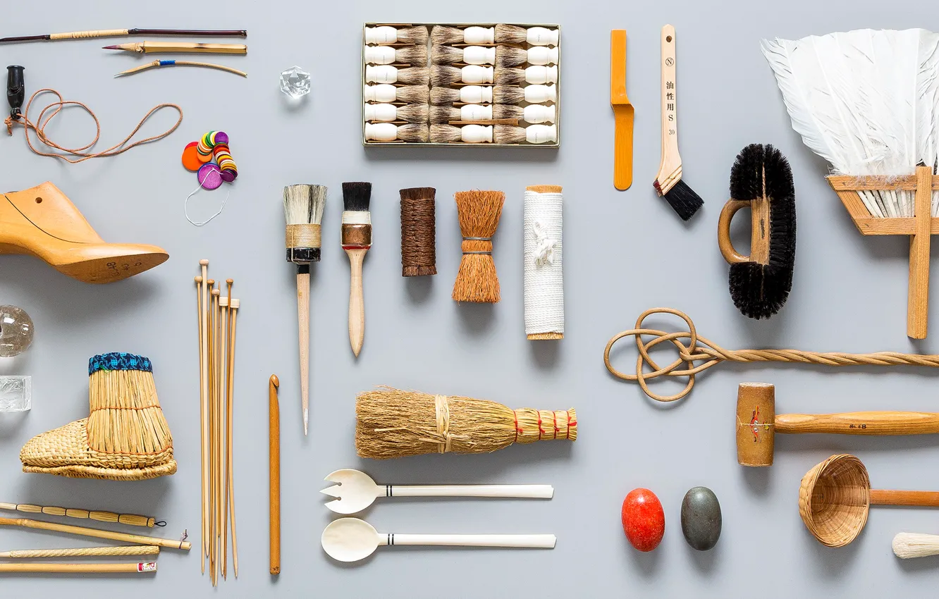 Photo wallpaper brush, brush, set, stand, shaving brush, utensils