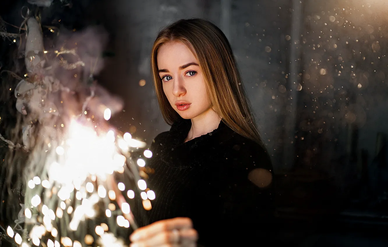 Photo wallpaper look, girl, model, Sparkler, Anastasia Grew Up, Yulia Milova