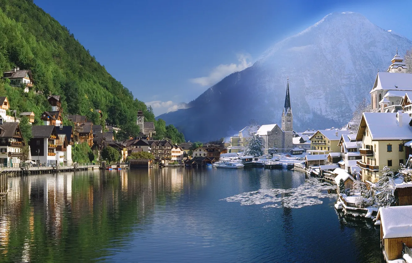 Photo wallpaper winter, summer, Austria, face