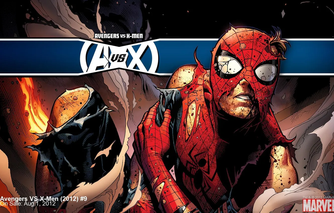 Photo wallpaper Marvel, comic, Spider-man, Spider-man, Avengers vs X-Men