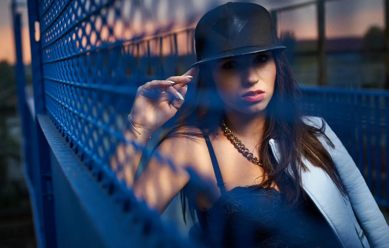 Photo wallpaper look, girl, pose