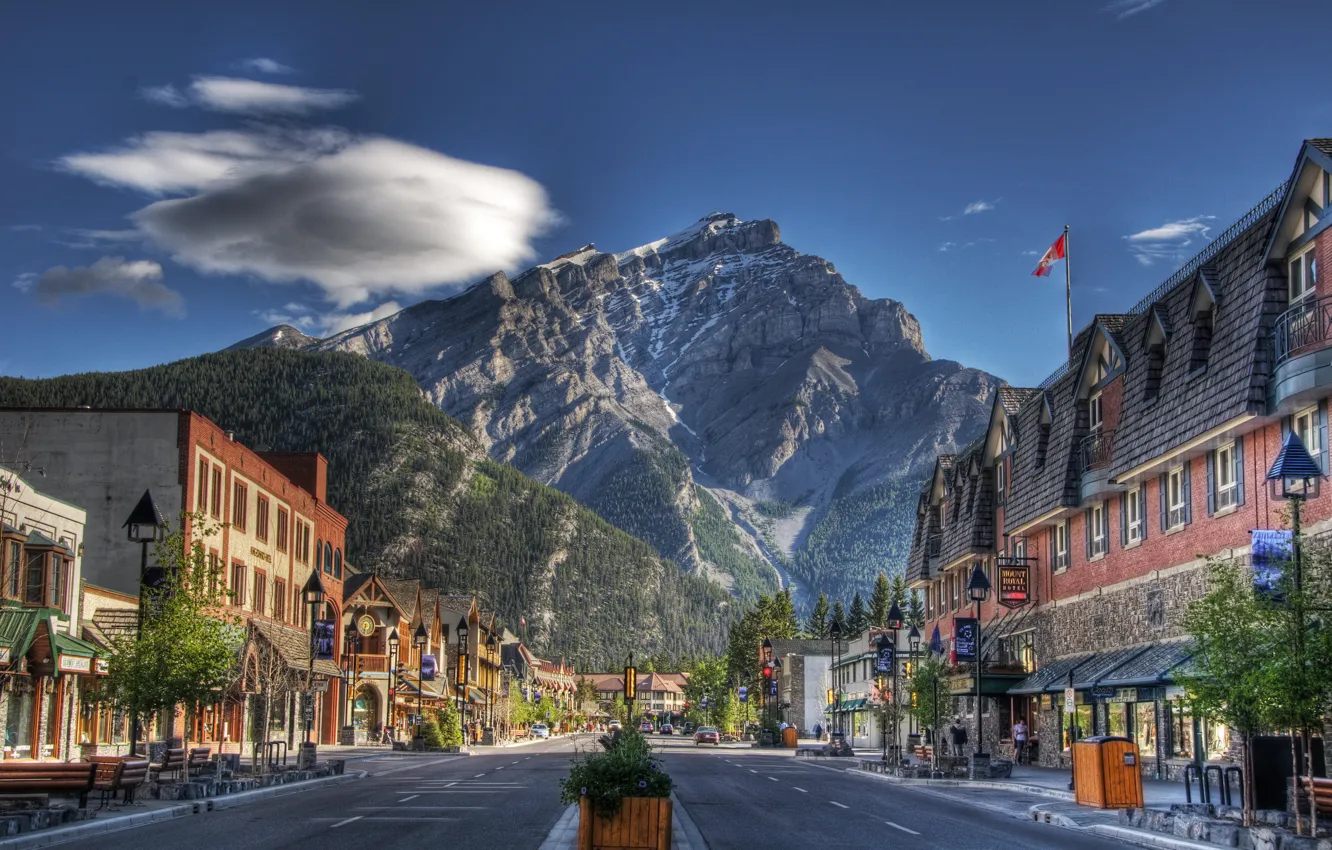 Photo wallpaper landscape, nature, mountain, Canada, Banff