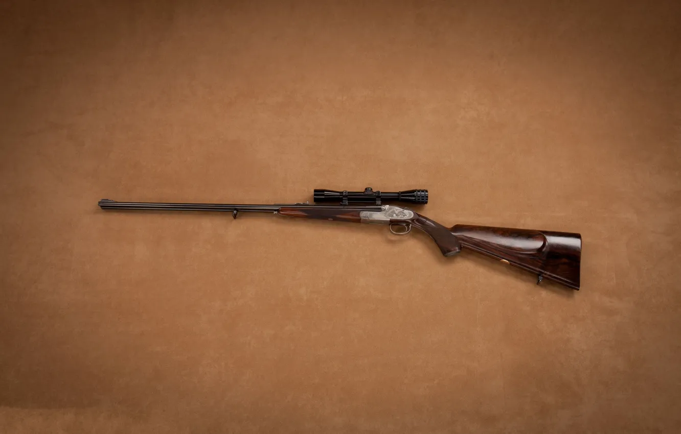 Photo wallpaper optics, sight, butt, shotgun