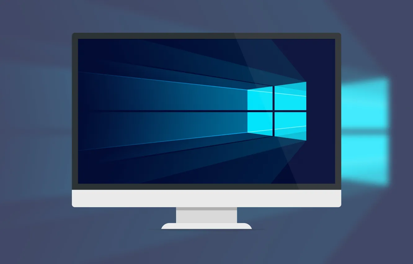 Photo wallpaper background, window, monitor, windows 10