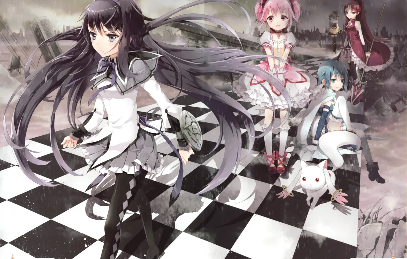 Photo wallpaper girls, anime, Mahou Shoujo Madoka Magica