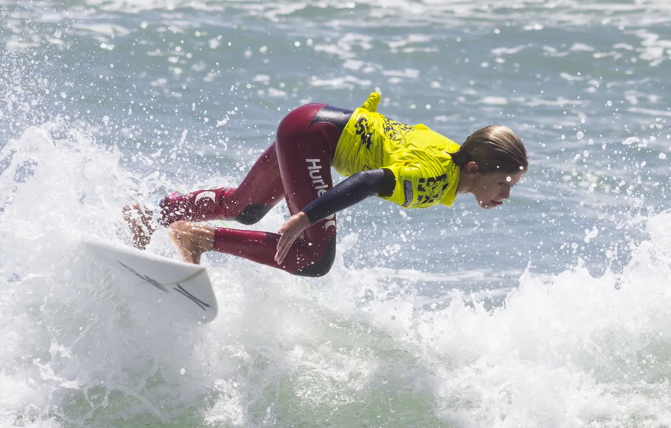 Photo wallpaper wave, girl, sport, Board