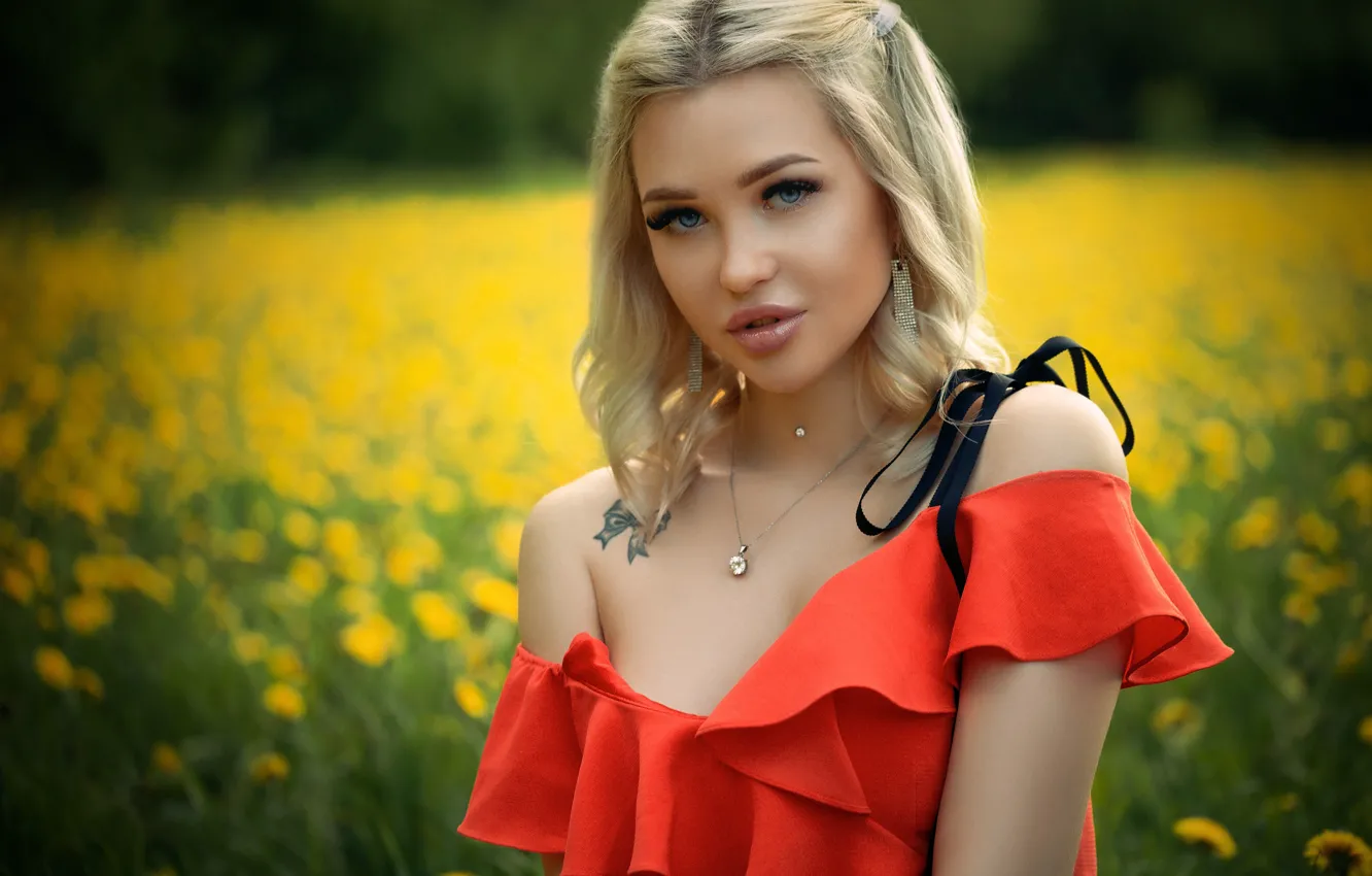 Photo wallpaper girl, nature, sexy, Wallpaper, sweetheart, model, bright, portrait