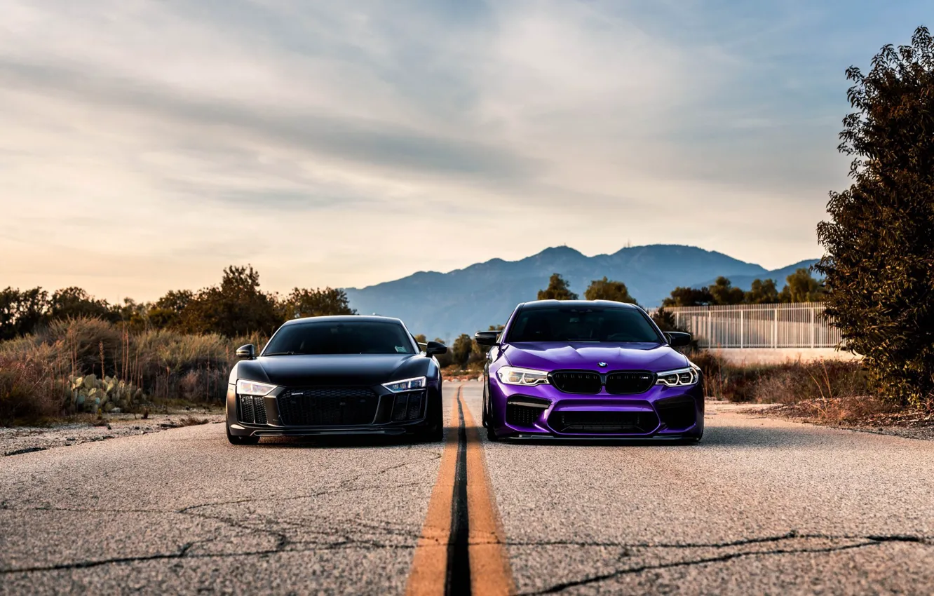 Photo wallpaper Black, Violet, R8, M5, F90