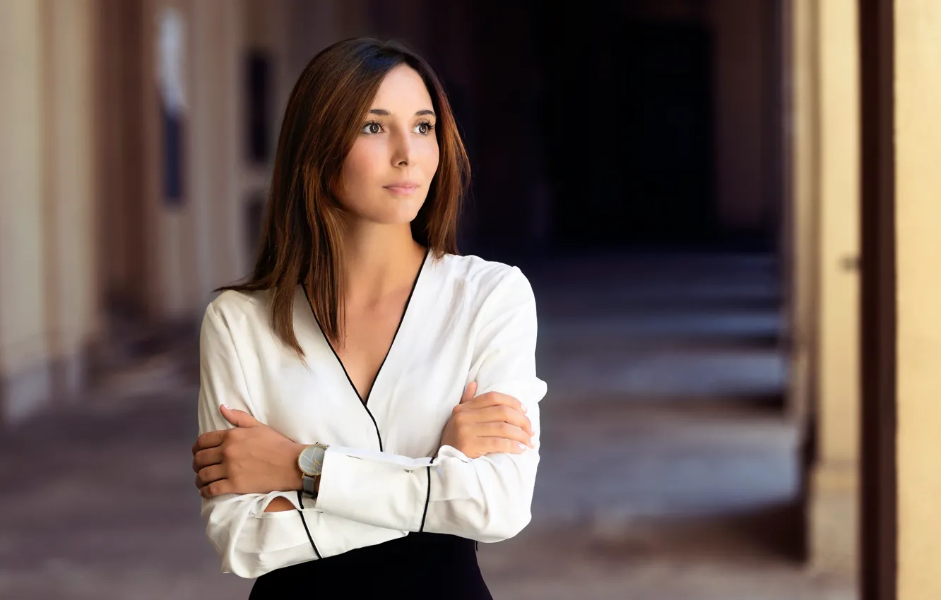 Photo wallpaper girl, pose, model, bokeh, Giulia