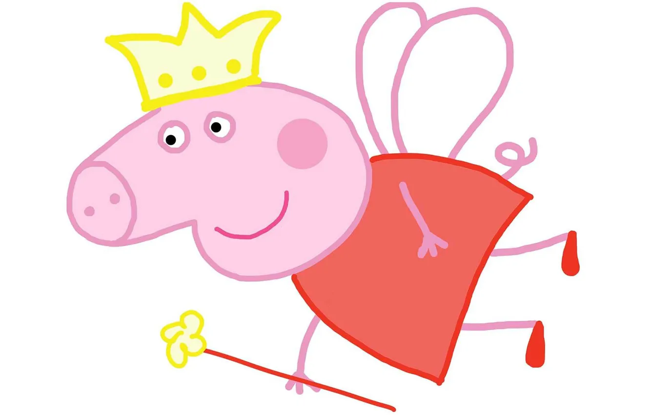 Photo wallpaper cartoon, for children, Peppa Pig