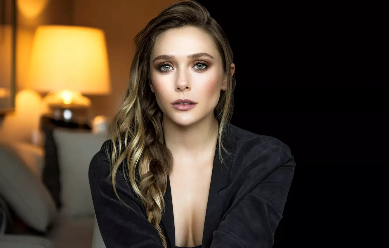 Photo wallpaper look, pose, actress, hair, Elizabeth Olsen, Elizabeth Olsen, makeup.