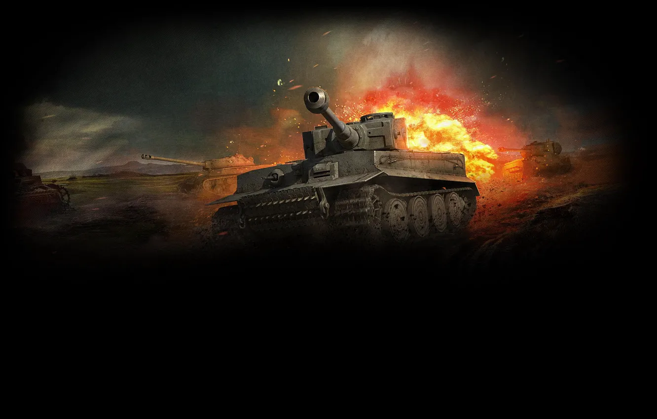 Photo wallpaper Tiger, Tank, Tiger, WoT, World of Tanks
