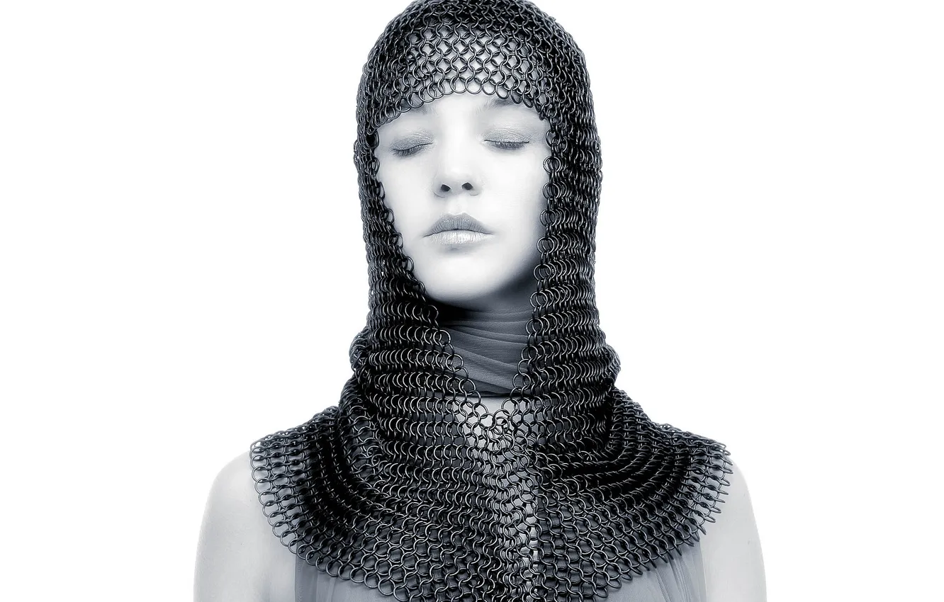 Photo wallpaper girl, face, lips, mail