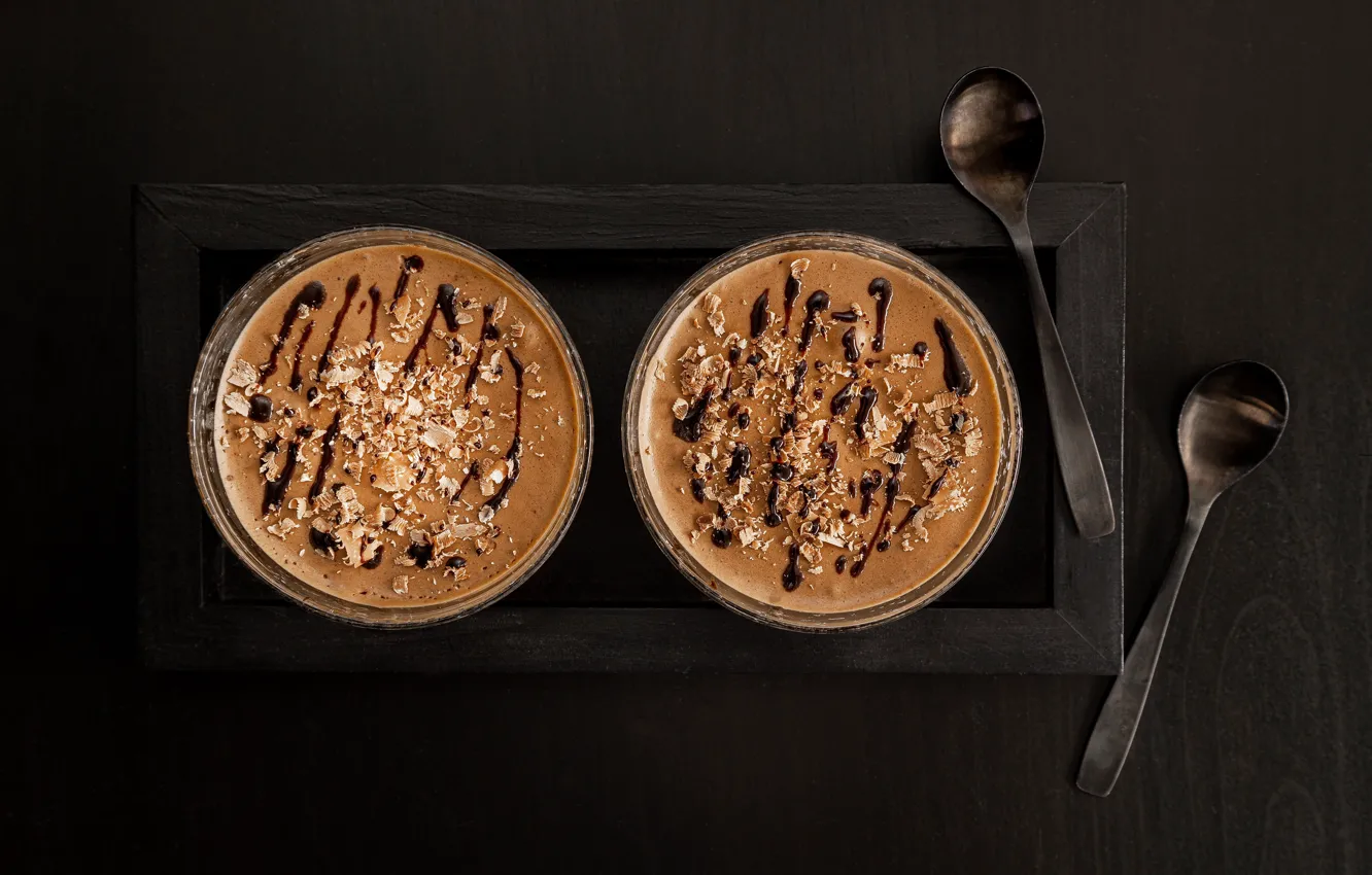 Photo wallpaper food, spoon, dessert, sweet