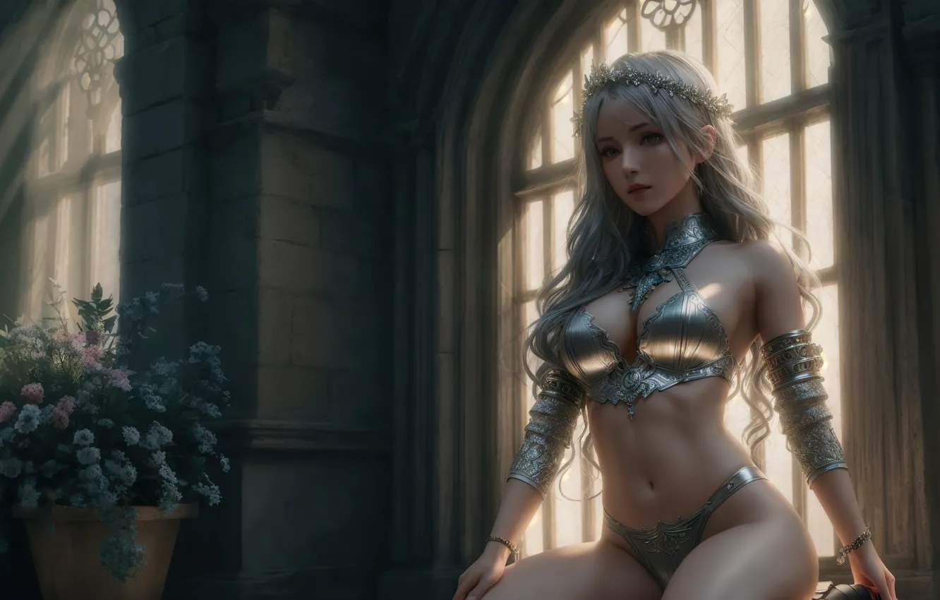 Photo wallpaper girl, fantasy, art, fantasy art, fantasy girl, Stable Diffusion, Neuronet, AI Art