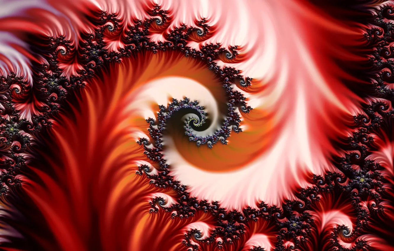 Photo wallpaper pattern, Red, fractal