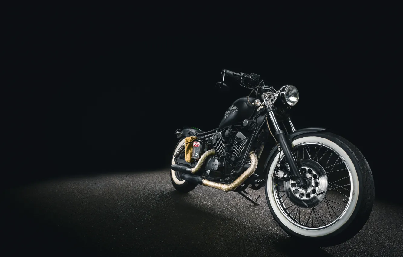 Photo wallpaper Motorcycle, Harley Davidson, The Dark Background